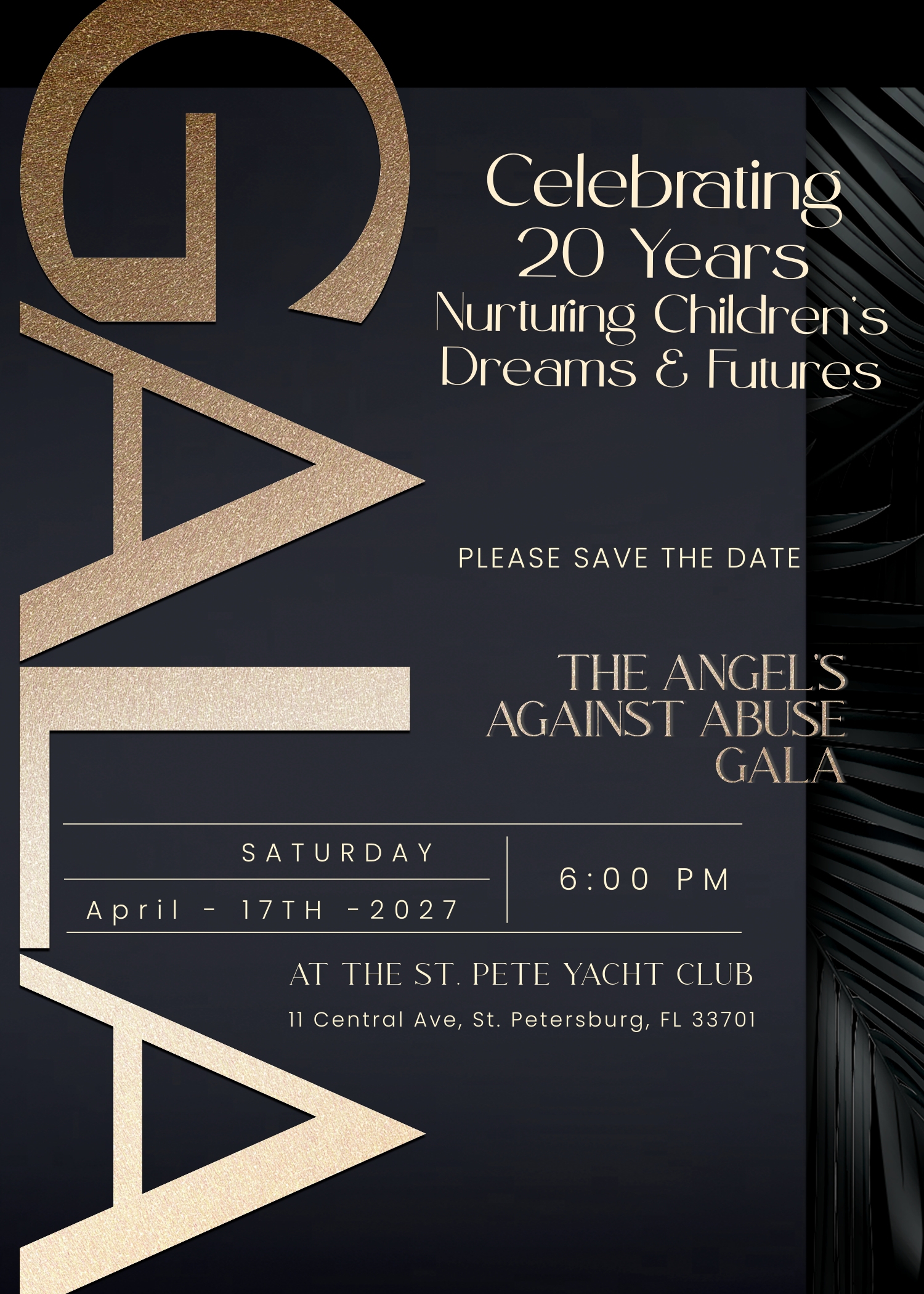 Angels Against Abuse Gala 2027 — Save the Date